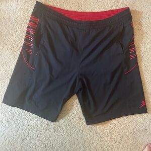 Jordan Black and Red Shorts
